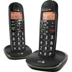 Doro PhoneEasy 100w Duo, DECT Schnurlostelefon mit zusätzlichem Mobilteil, Ladeschale, Freisprechen, schwarz (380100)