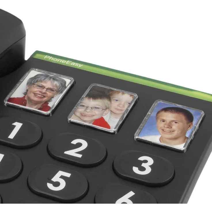 Doro PhoneEasy 331ph, Schnurgebundenes Großtastentelefon mit 3 Direktwahl-Fototasten, schwarz (380003) – Bild 5