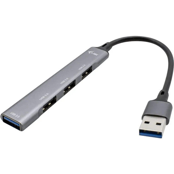 I-TEC USB 3.0 Metal HUB - Hub - 1 x SuperSpeed USB 3.0 + 3 x USB 2.0 - Desktop (U3HUBMETALMINI4)