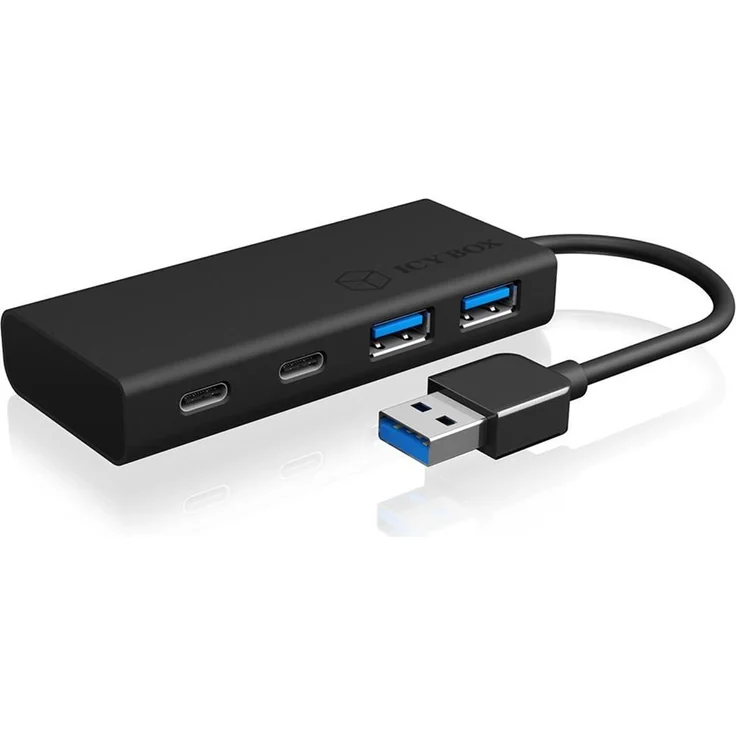 RaidSonic ICY BOX IB-HUB1426-U3 - Hub - 2 x SuperSpeed USB 3.0 + 2 x USB-C - Desktop (IB-HUB1426-U3) – Bild 2