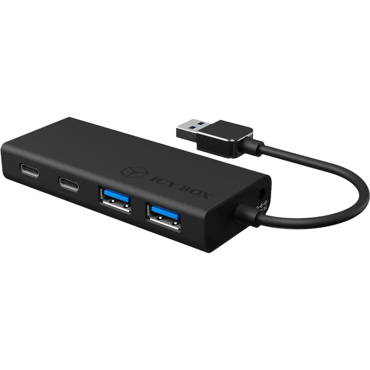 RaidSonic ICY BOX IB-HUB1426-U3 - Hub - 2 x SuperSpeed USB 3.0 + 2 x USB-C - Desktop (IB-HUB1426-U3)