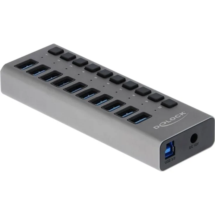 Delock - Hub - 10 x SuperSpeed USB 3.0 - Desktop (63670)
