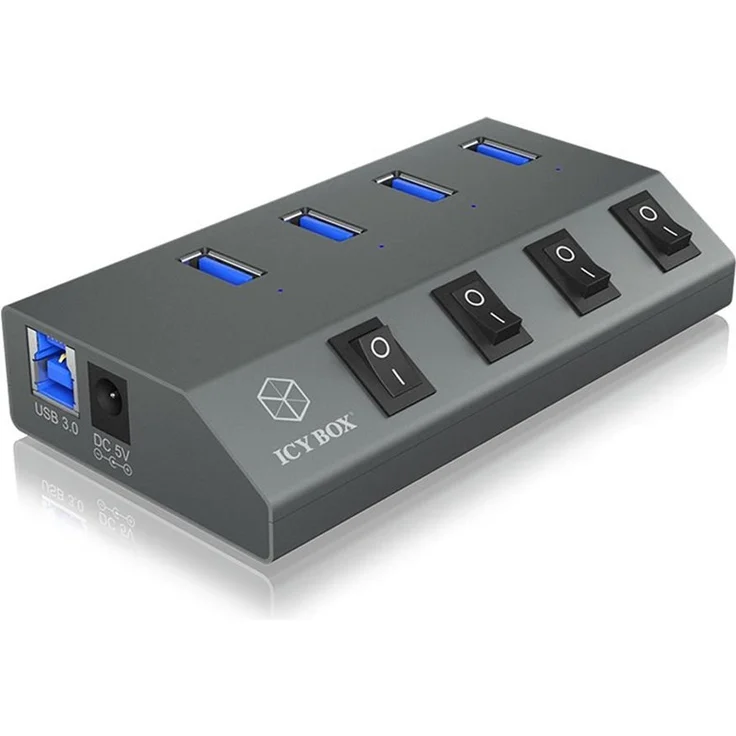 RaidSonic ICY BOX IB-HUB1405 - Hub - 4 x SuperSpeed USB 3.0 - Desktop (IB-HUB1405) – Bild 2