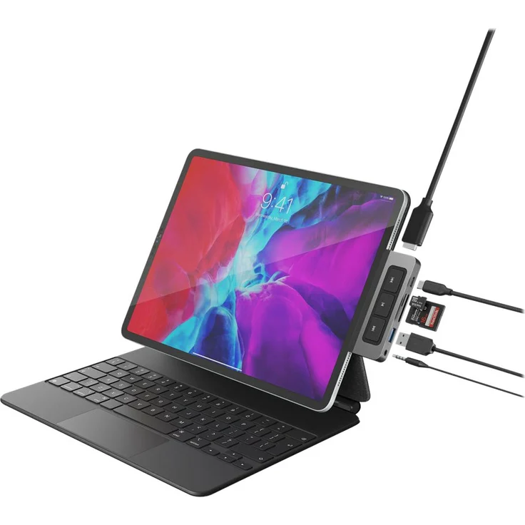 Hyper HyperDrive Media 6-in-1 USB-C Hub für iPad Pro-Air (HD449) – Bild 2