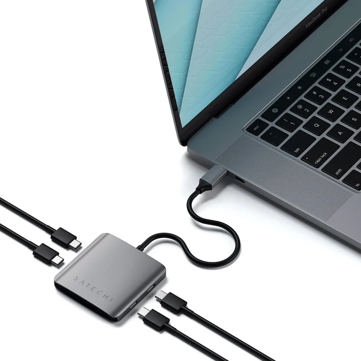 Satechi Aluminum 4 Port USB-C Hub space gray (ST-UC4PHM) – Bild 5