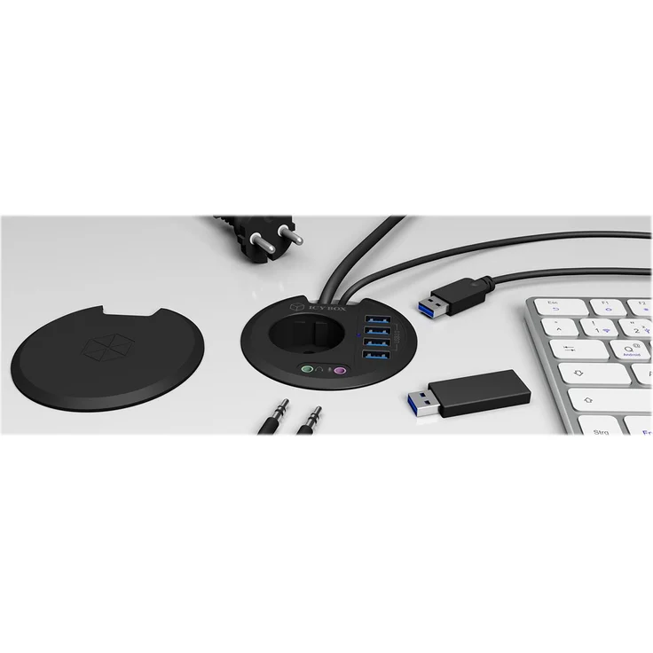 RaidSonic Hub 4-Port IcyBox USB 3.0 IB-Hub1430 Tisch-Hub extern retail (60633) – Bild 2
