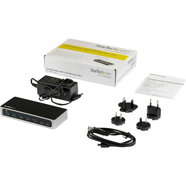 StarTech 7PORT USB C HUB - USB-C TO 2X C und 5X A - USB 3.0 HUB (HB30C5A2CSC) – Bild 2
