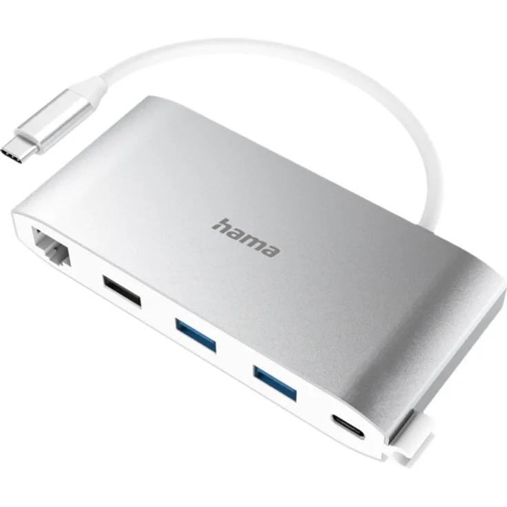 Hama USB-C-Hub, Multiport, 8 Ports, 3x USB-A, 2x USB-C, VGA, HDMI, LAN (00200111)