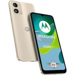 Motorola Moto E13 Smartphone 16,51cm (6,5 Zoll) LCD-Display, 64GB interner Speicher, 2GB RAM, Dual-SIM, Android 13, Creamy White