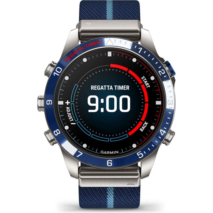 Garmin Marq Generation 2 Captain Smartwatch GPS, Unisex, 46mm, Titaniumgehäuse, Nylonarmband, Blau – Bild 2