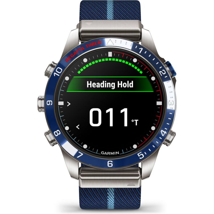 Garmin Marq Generation 2 Captain Smartwatch GPS, Unisex, 46mm, Titaniumgehäuse, Nylonarmband, Blau – Bild 6