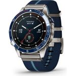 Garmin Marq Generation 2 Captain Smartwatch GPS, Unisex, 46mm, Titaniumgehäuse, Nylonarmband, Blau