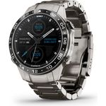 Garmin Marq Generation 2 Aviator Smartwatch GPS, Unisex, 46mm, Titaniumgehäuse, Titanarmband, Silber