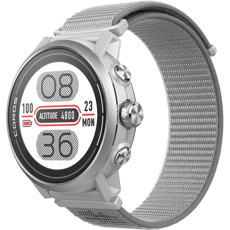 Coros Apex 2 GPS Smartwatch Unisex, 43mm, Nylonarmband, Grey