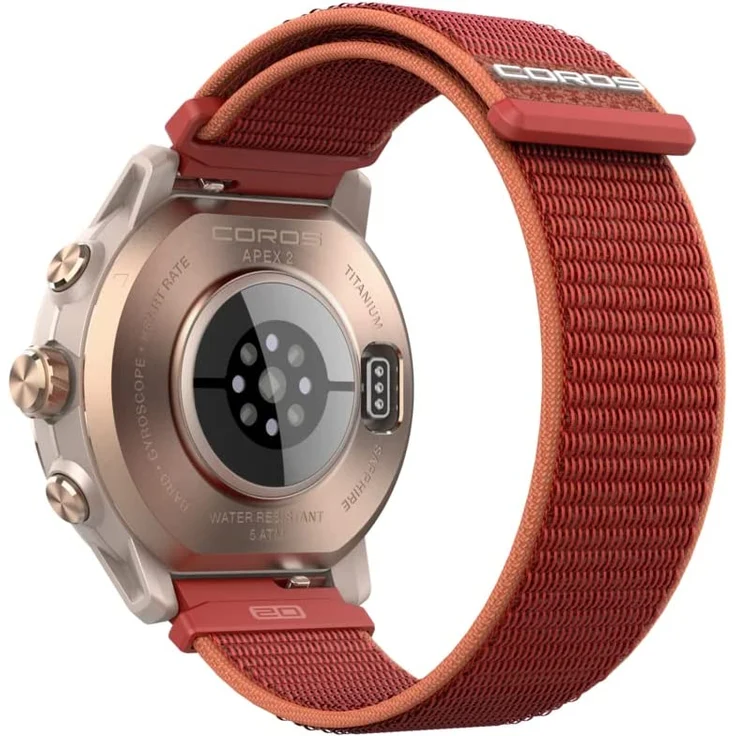 Coros Apex 2 GPS Smartwatch Unisex, 43mm, Nylonarmband, Coral – Bild 5