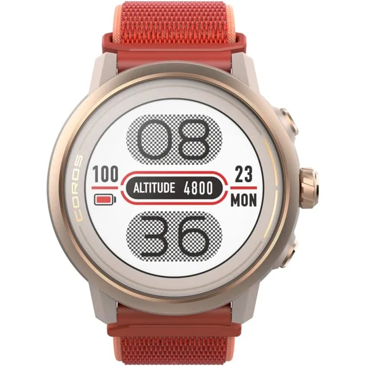 Coros Apex 2 GPS Smartwatch Unisex, 43mm, Nylonarmband, Coral – Bild 2