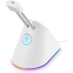 Deltaco Gaming Maus Bungee RGB Beleuchtung Kabelmanagement für Mäuse mit Kabel weiß