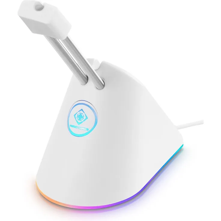 Deltaco Gaming Maus Bungee RGB Beleuchtung Kabelmanagement für Mäuse mit Kabel weiß