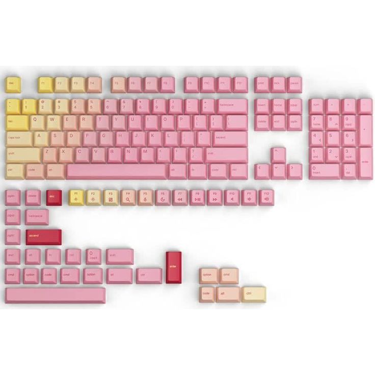 Glorious GPBT Keycaps Pink Grapefruit Forge
