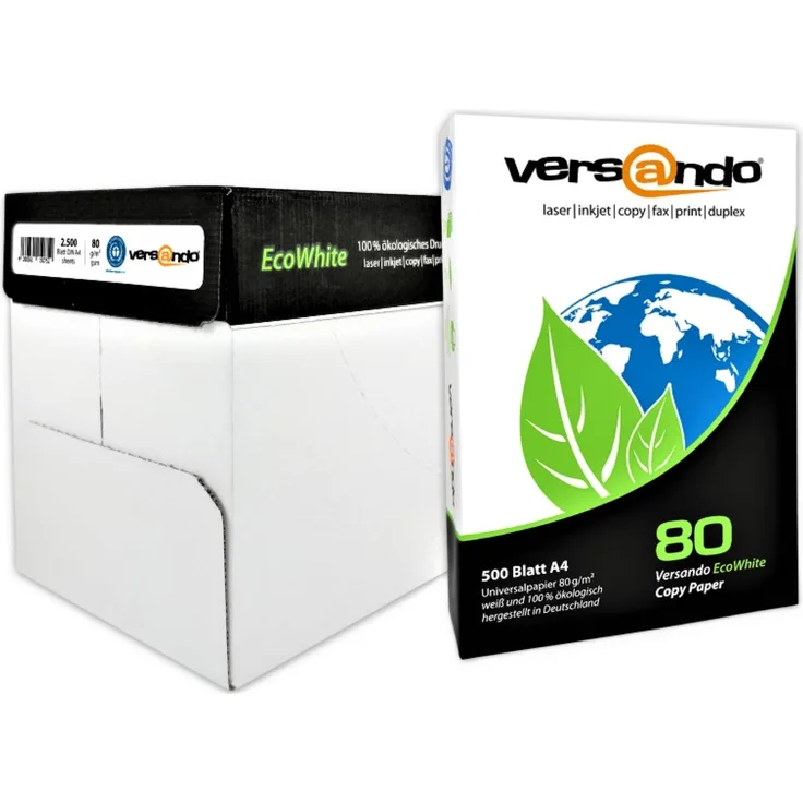 o EcoWhite Kopierpapier A4 80g (500 Blatt) (V80ECOA4500)