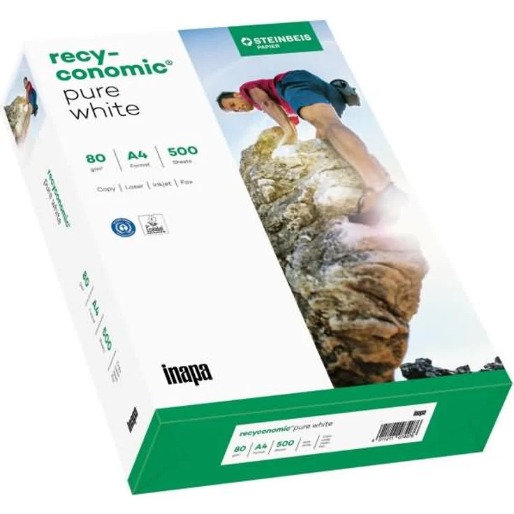 Steinbeis Kopierpapier Recyconomic Pure White A4 80g weiß RC VE=500 Bl  – Bild 1