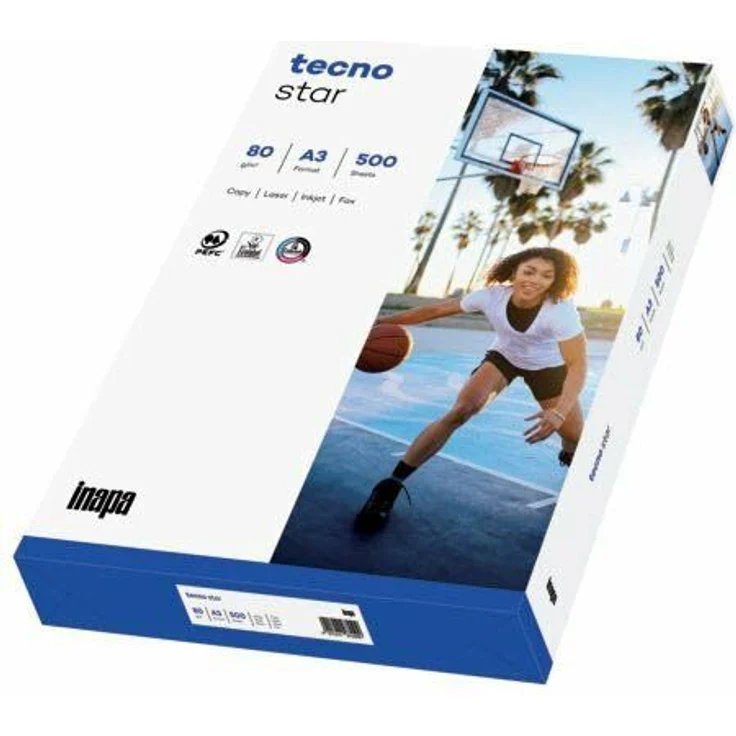 Kopierpapier tecno star - A3, 80 g-qm, weiß, 500 Blatt 