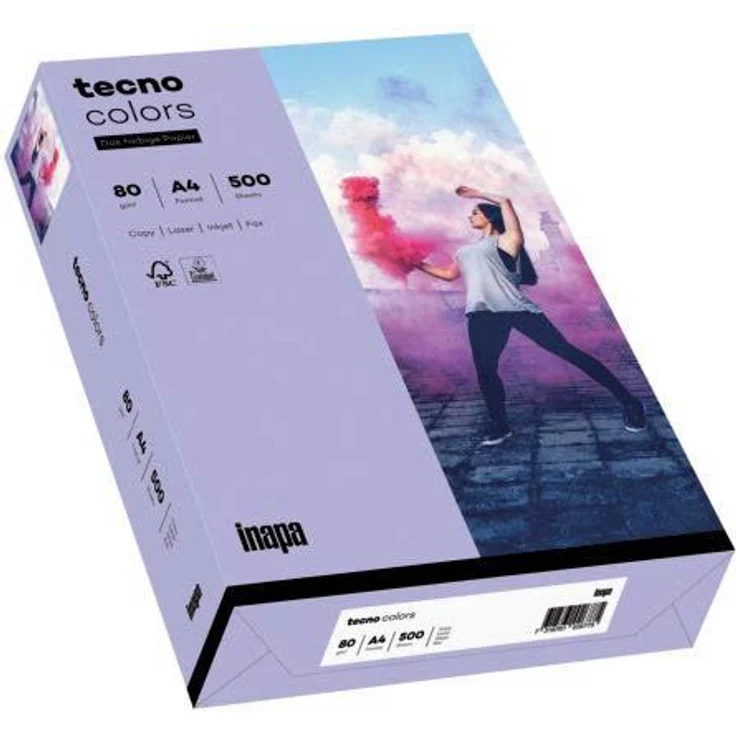 Kopierpapier tecno colors A4 80g 500Bl violett – Bild 1