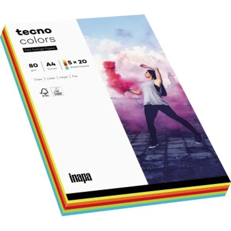 inapa tecno Kopierpapier Colors 21000114 intensivgelb intensivorange intensivrot 
