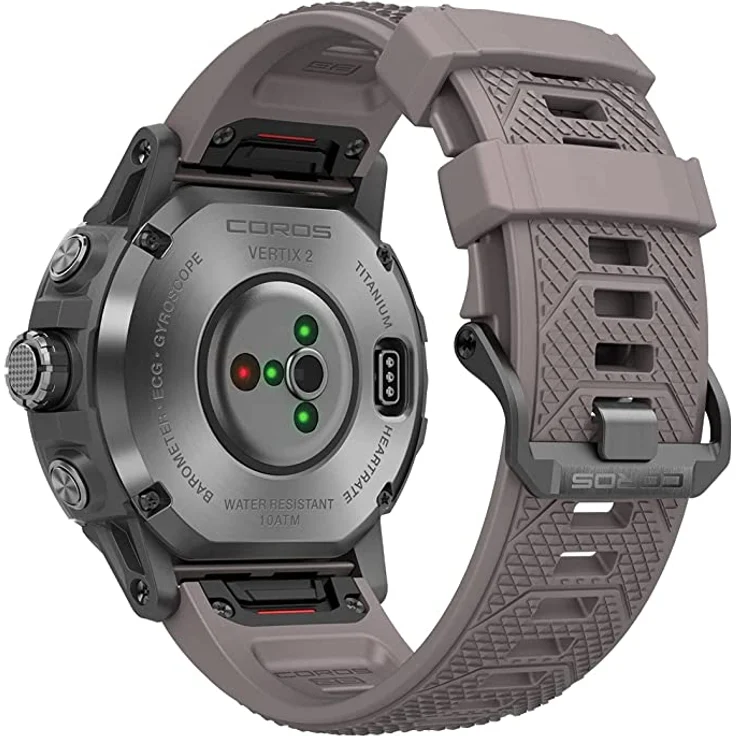 Coros Vertix 2 Smartwatch GPS, Unisex, 50mm, Gehäuse aus Titanlegierung, Silikonarmband, Obsidian – Bild 4