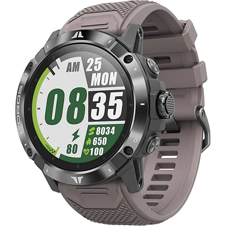 Coros Vertix 2 Smartwatch GPS, Unisex, 50mm, Gehäuse aus Titanlegierung, Silikonarmband, Obsidian – Bild 1