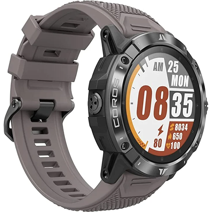 Coros Vertix 2 Smartwatch GPS, Unisex, 50mm, Gehäuse aus Titanlegierung, Silikonarmband, Obsidian – Bild 3