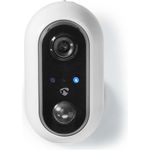 Nedis Smartlife Außenkamera, Wi-Fi, Full HD 1080p, IP65, Cloud / microSD (nicht enthalten), 5 VDC, mit Bewegungssensor, Nachtsicht, Android / iOS, weiß (‎WIFICBO20WT)
