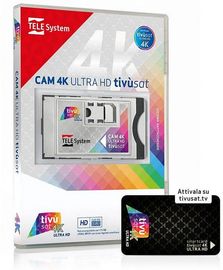 TiVusat Telesystem SmarCam 4K ULTRA HD CI+ inkl. Schwarz Smartkarte
