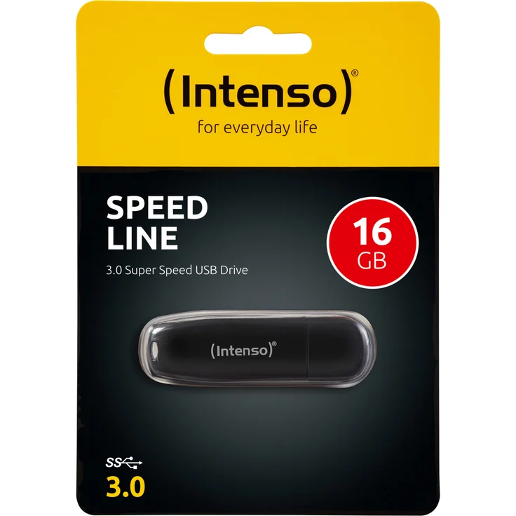Intenso Speed Line - 16GB Speicherstick - USB-Stick 3.2 Gen 1x1, schwarz – Bild 6