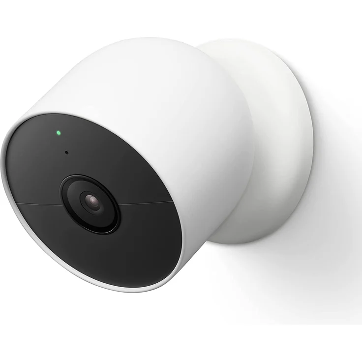Google Nest Cam - Outdoor oder Indoor mit Akku, Intelligente Überwachungskamera im Innen- und Außenbereich, weiß (GA01317-DE) – Bild 1