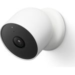 Google Nest Cam - Outdoor oder Indoor mit Akku, Intelligente Überwachungskamera im Innen- und Außenbereich, weiß (GA01317-DE)