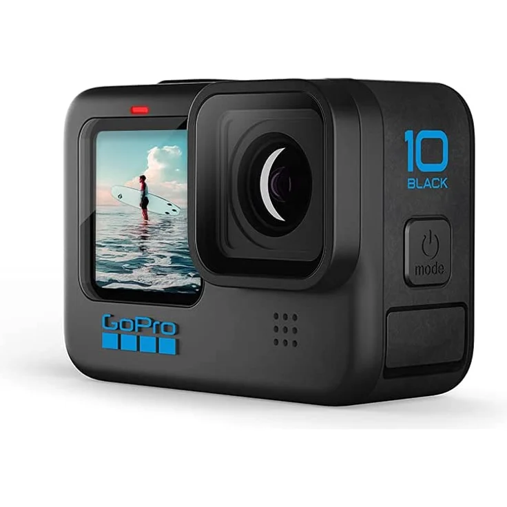 GoPro HERO10 Black - Wasserdichte Action-Kamera mit Front-LCD und Touch-Rückseiten, 5,3K60 Ultra HD-Video, 23MP Fotos, 1080p Live-Streaming, Webcam, Stabilisierung – Bild 2