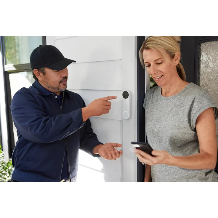 Google Nest Doorbell - drahtlose WLAN Video-Türklingel mit Akku, weiß (GA01318-DE) – Bild 6