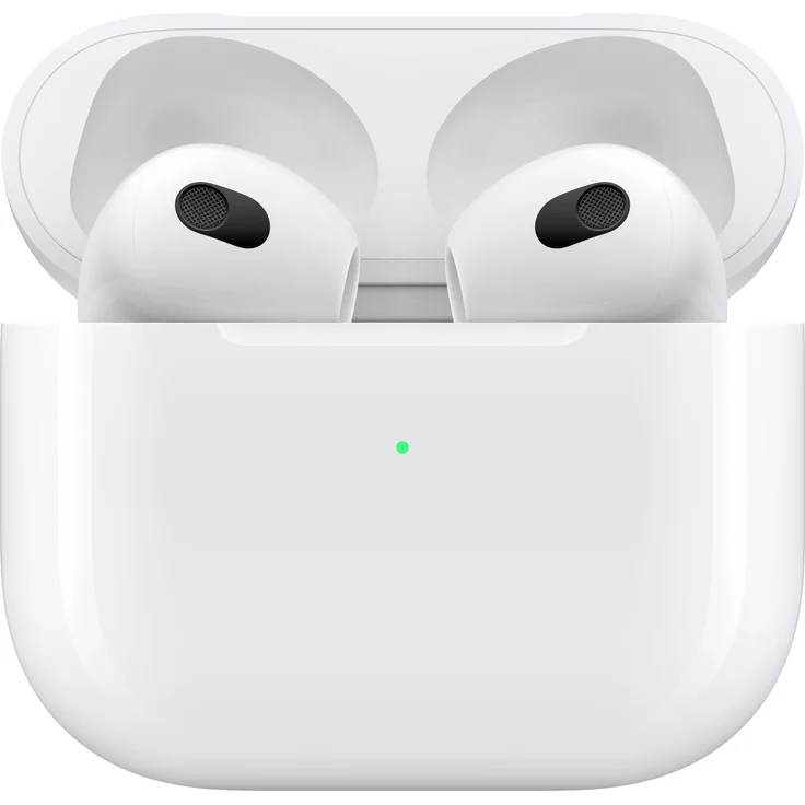 Apple AirPods 3. Generation (2021) mit MagSafe Ladecase True Wireless In-Ear-Kopfhörer mit Bluetooth, Mikrofon, weiß (MME73ZM/A) – Bild 4