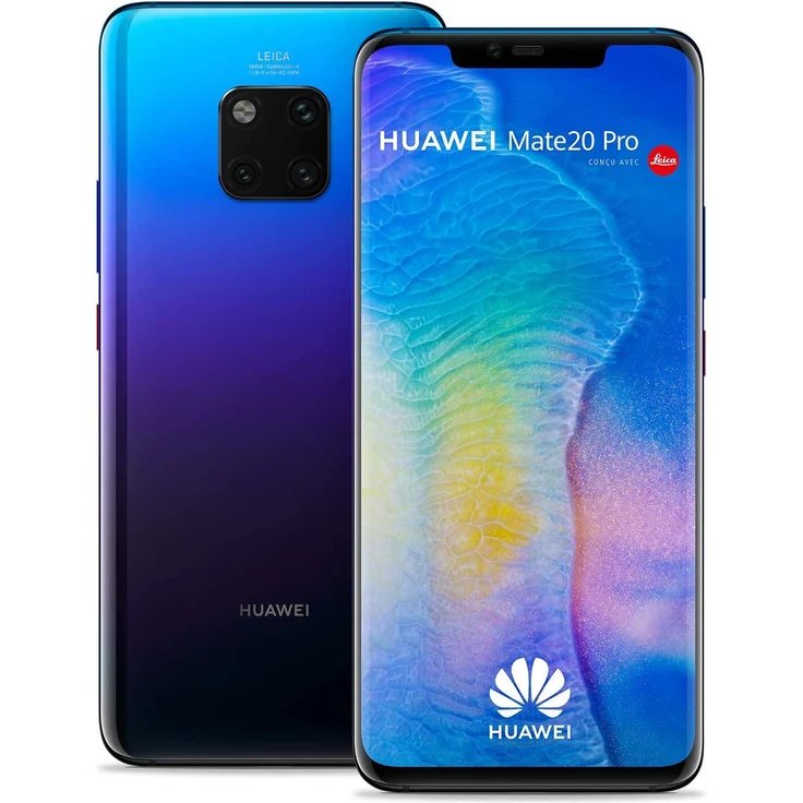 HUAWEI Mate 20 Pro Smartphone 16,2cm (6,39 Zoll) OLED-Display, 128GB interner Speicher, 6GB RAM, Nano-SIM, Twilight- – Bild 1