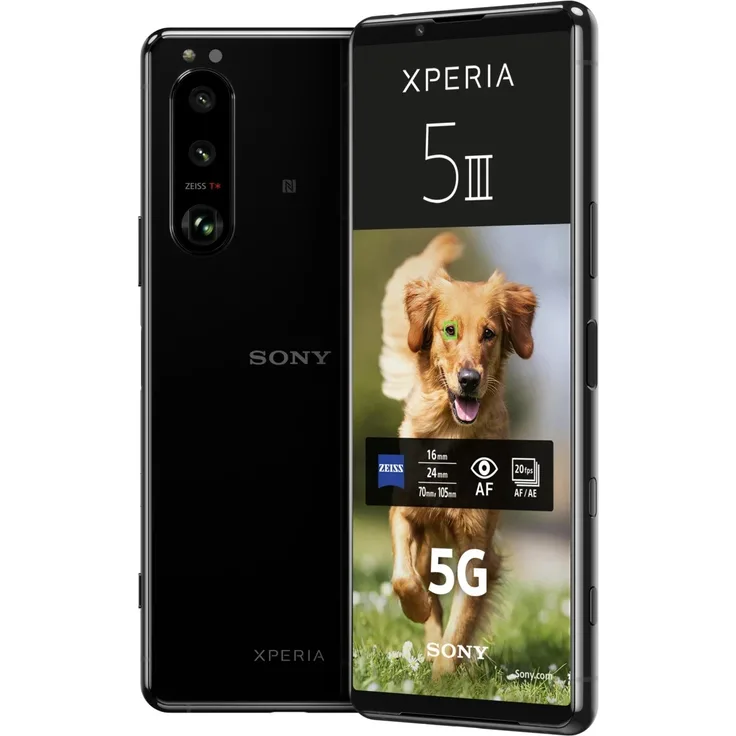 Sony Xperia 5 III 5G Smartphone 15,49cm (6,1 Zoll) OLED-Display, 128GB interner Speicher, 8GB RAM, Dual-SIM, Android 11, Schwarz