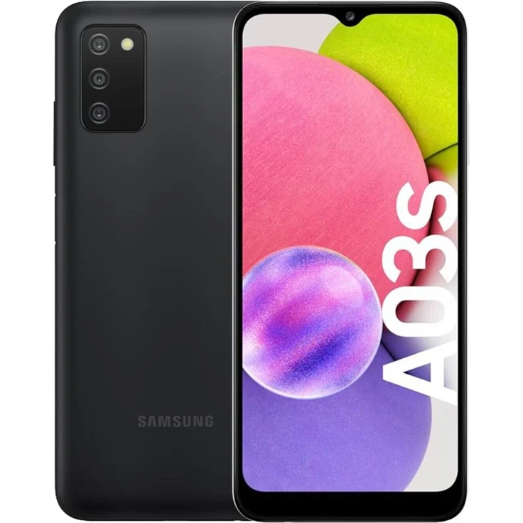Samsung Galaxy A03s Smartphone 16,51cm (6,5 Zoll) LCD-Display, 32GB interner Speicher, 3GB RAM, Dual-SIM, Android 11, Schwarz – Bild 1