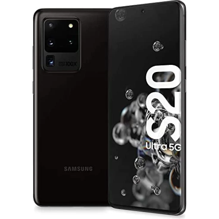 Samsung Galaxy S20 Ultra 5G Smartphone 17,44cm Pixel (6,9 Zoll) Dynamic AMOLED-Display, 128GB interner Speicher, 12GB RAM, Hybrid-SIM, Android, Cosmic Black – Bild 1