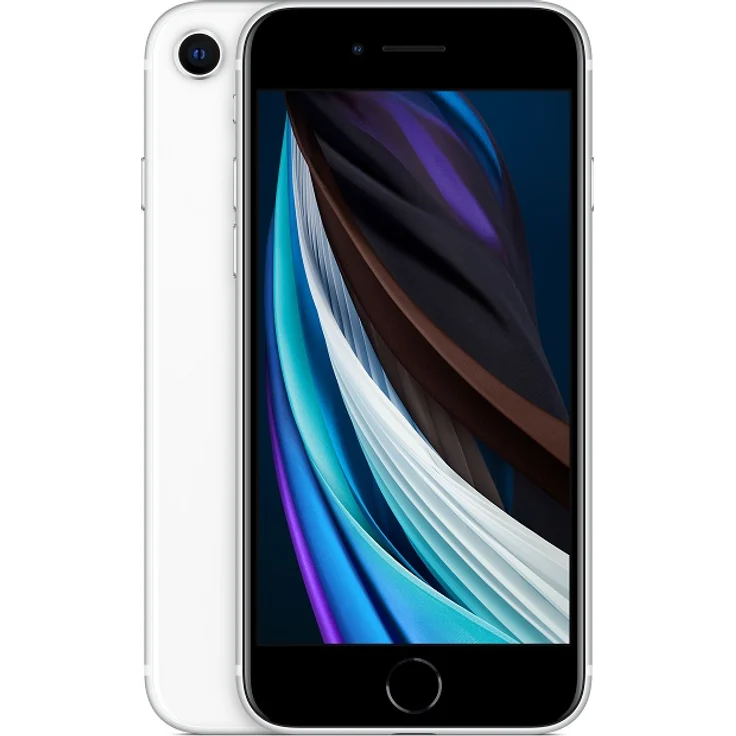 Apple iPhone SE 2020 (2. Generation) Smartphone 11,94cm (4,7 Zoll) IPS-Display, 128GB interner Speicher, Dual-SIM, iOS, Weiß – Bild 1