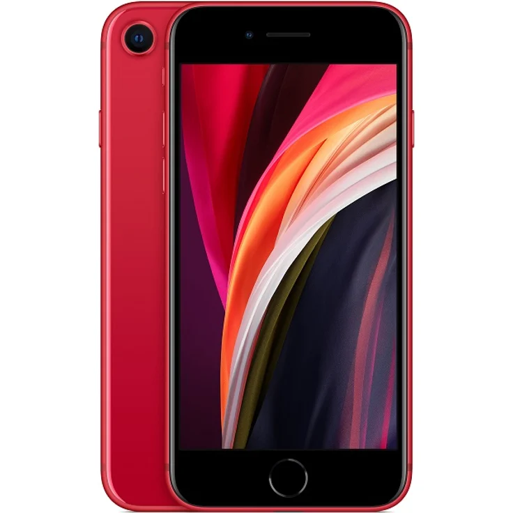 Apple iPhone SE 2020 (2. Generation) Smartphone 11,94cm (4,7 Zoll) IPS-Display, 128GB interner Speicher, Dual-SIM, iOS, (PRODUCT)RED – Bild 1