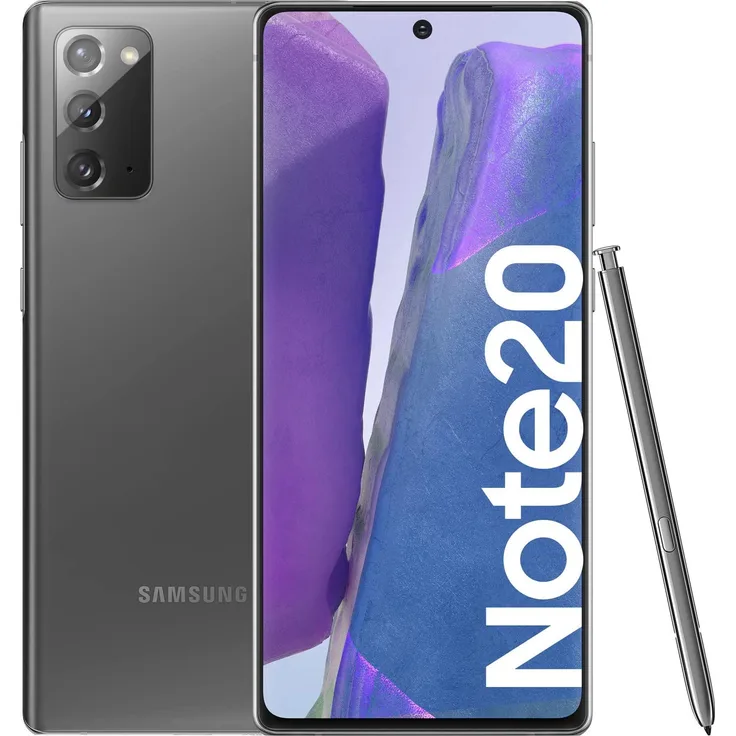 Samsung Galaxy Note 20 Smartphone 17,02cm (6,7 Zoll) AMOLED-Display, 256GB interner Speicher, 8GB RAM, Dual-SIM, Android, Mystic Gray