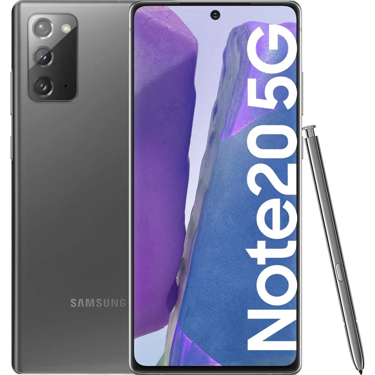 Samsung Galaxy Note 20 5G Smartphone 17,02cm (6,7 Zoll) AMOLED-Display, 256GB interner Speicher, 8GB RAM, Dual-SIM, Android, Mystic Gray – Bild 1