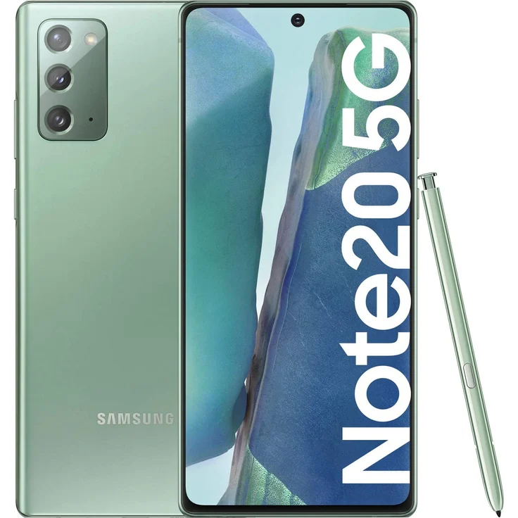 Samsung Galaxy Note 20 5G Smartphone 17,02cm (6,7 Zoll) AMOLED-Display, 256GB interner Speicher, 8GB RAM, Dual-SIM, Android, Mystic Green – Bild 1