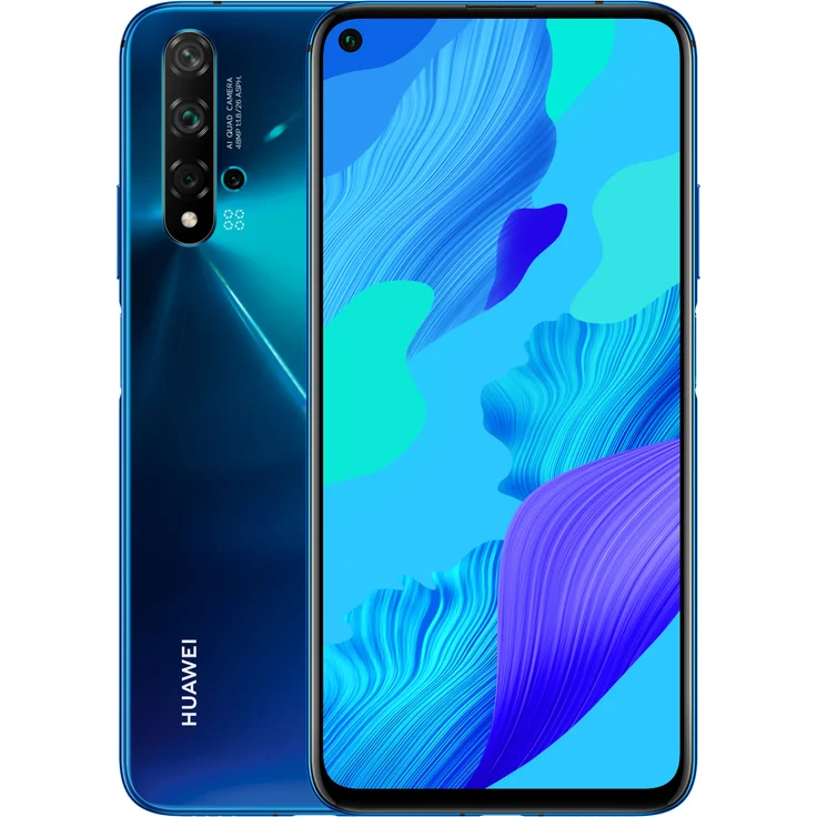 Huawei Nova 5T Smartphone 15,9cm (6,26 Zoll) LTPS-Display, 128GB interner Speicher, 6GB RAM, Dual-SIM, Android, Crush Blue – Bild 1