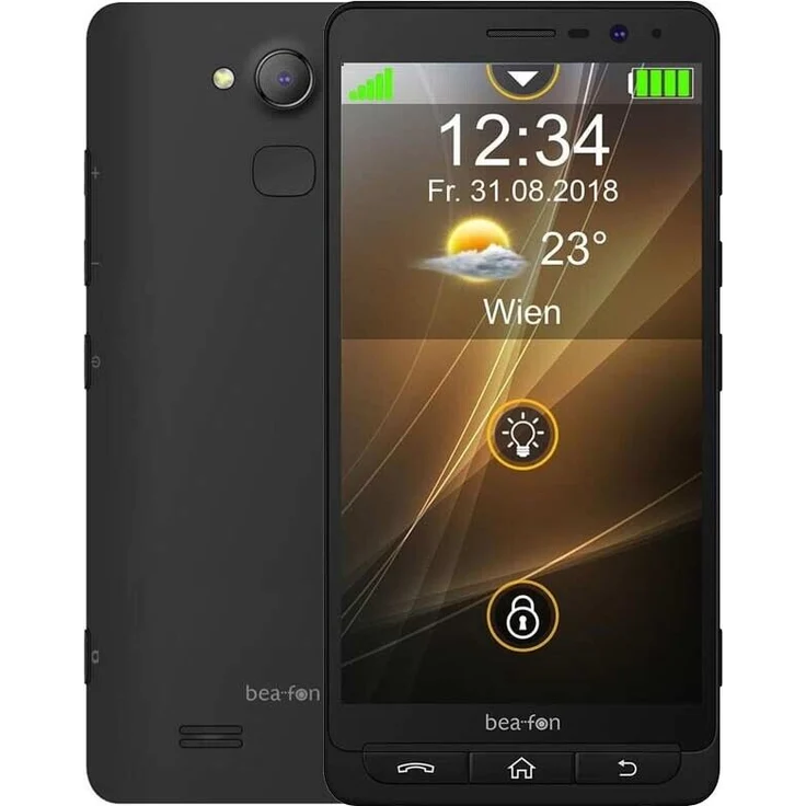 Beafon M5 Senioren-Smartphone 13,97cm (5,5 Zoll) IPS-Display, 16GB interner Speicher, 2GB RAM, Schwarz – Bild 1